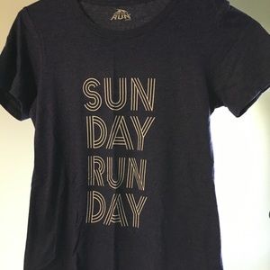 Purple running, short sleeve t-shirt, small